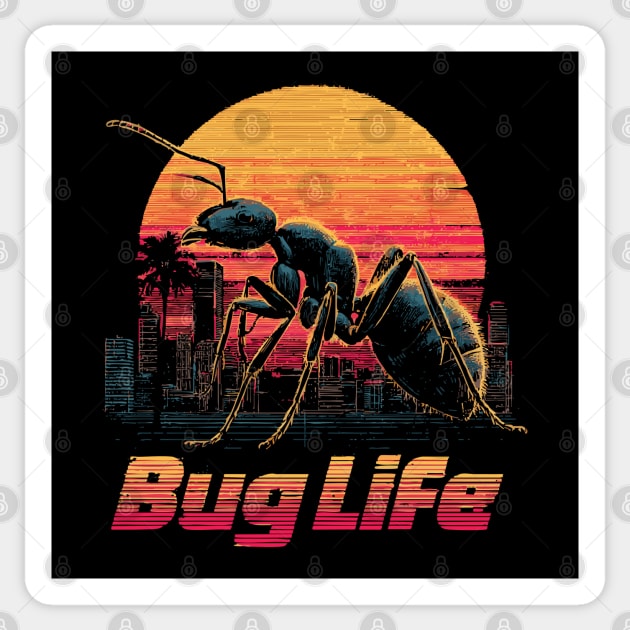 Bug Life Giant Ant in Synth City Sticker by TuncGK